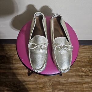 Elegant Gold Coach Loafers for Womem Size 11